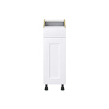 Hugo&Borg 12-in W x 34.5-in H x 24-in D Warm White 1-Drawer Base Fully Assembled Cabinet (Recessed Panel Shaker Style)