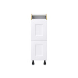 Hugo&Borg 12-in W x 34.5-in H x 24-in D Warm White 3-Drawer Base Fully Assembled Cabinet (Recessed Panel Style)