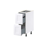 Hugo&Borg 12-in W x 34.5-in H x 24-in D Warm White 3-Drawer Base Fully Assembled Cabinet (Recessed Panel Style)