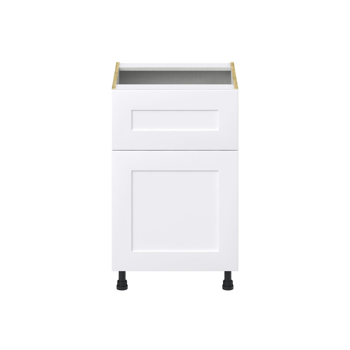 Hugo&Borg Jolie 21-in W x 34.5-in H x 25-in D Warm White 1-Drawer Base Fully Assembled Cabinet (Recessed Panel Shaker Style)