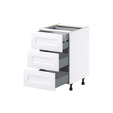 Hugo&Borg Jolie 21-in W x 34.5-in H x 24-in D Warm White 4-Drawer Base Fully Assembled Cabinet (Recessed Panel Style)