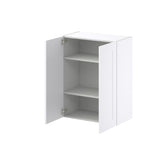 Hugo&Borg 27-in W x 35-in H x 14-in D Warm White Wall Fully Assembled Cabinet (Recessed Panel Shaker Door Style)