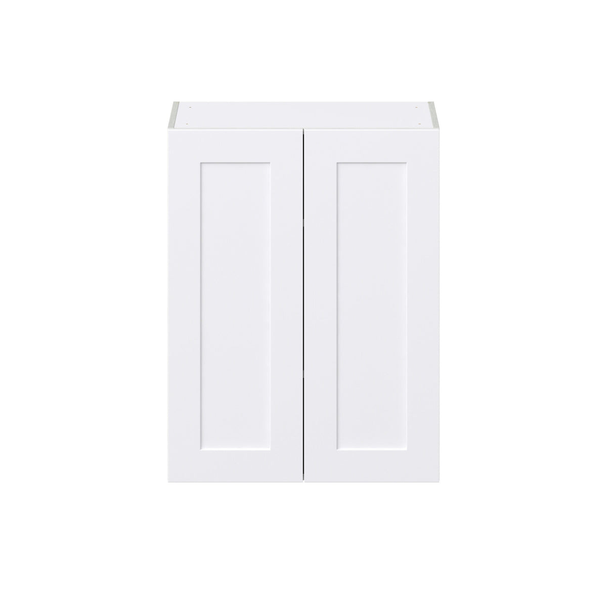 Hugo&Borg 27-in W x 35-in H x 14-in D Warm White Wall Fully Assembled Cabinet (Recessed Panel Shaker Door Style)