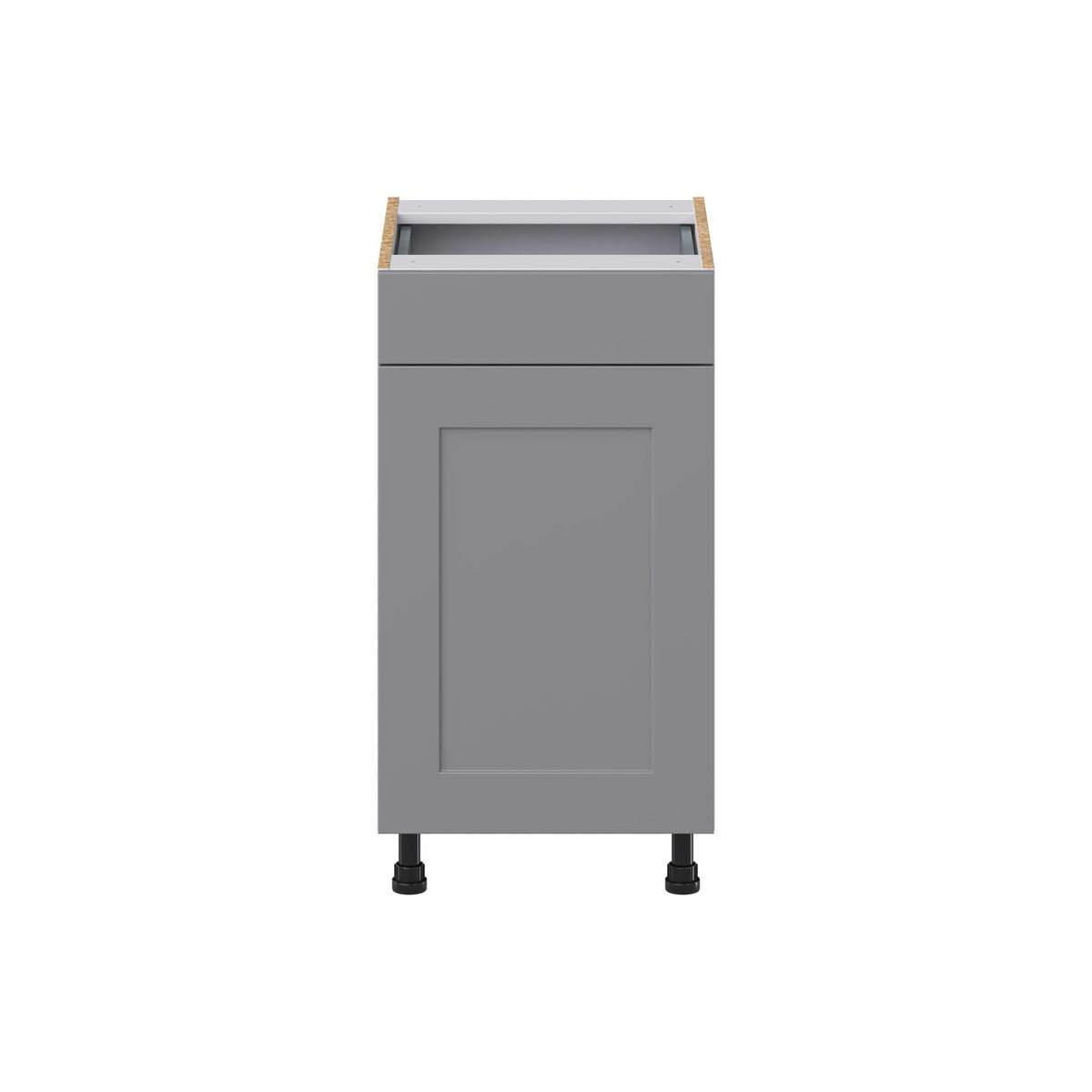 Hugo&Borg Beaumont 18-in W x 34.5-in H x 21-in D Slate Gray 1-Drawer Base Fully Assembled Cabinet (Recessed Panel Shaker Style)