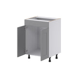 Hugo&Borg Beaumont 24-in W x 34.5-in H x 21-in D Slate Gray Sink Base Fully Assembled Cabinet (Recessed Panel Shaker Style)