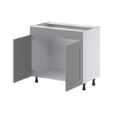 Hugo&Borg Beaumont 36-in W x 34.5-in H x 21-in D Slate Gray Sink Base Fully Assembled Cabinet (Recessed Panel Shaker Style)