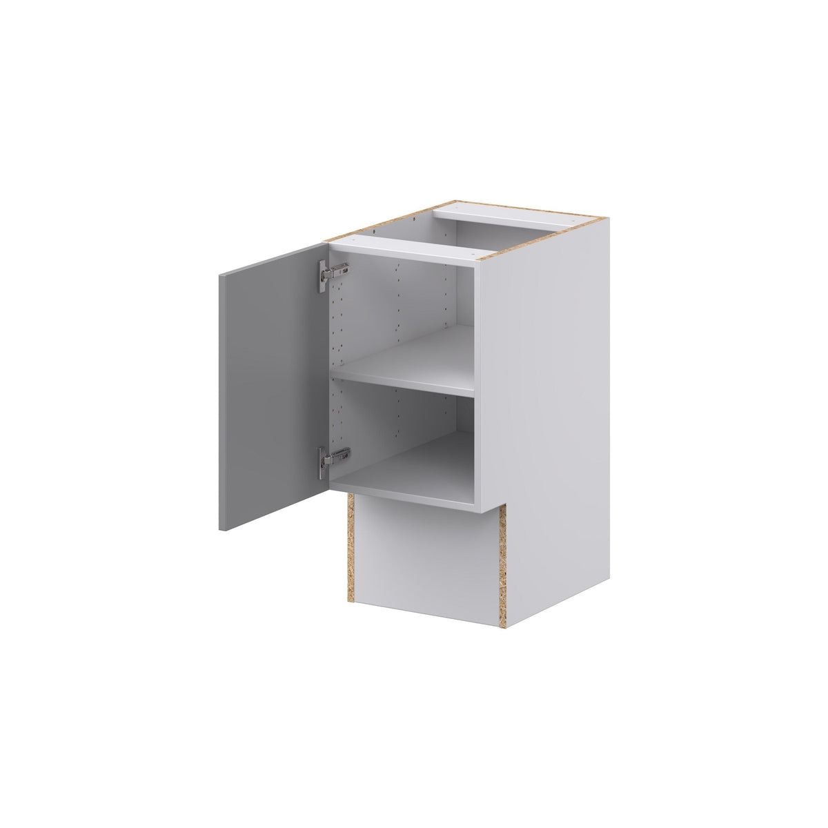 Hugo&Borg Beaumont 15-in W x 34.5-in H x 21-in D Slate Gray Base Fully Assembled Cabinet (Recessed Panel Shaker Door Style)