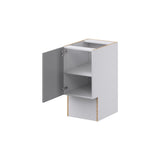 Hugo&Borg Beaumont 15-in W x 34.5-in H x 21-in D Slate Gray Base Fully Assembled Cabinet (Recessed Panel Shaker Door Style)