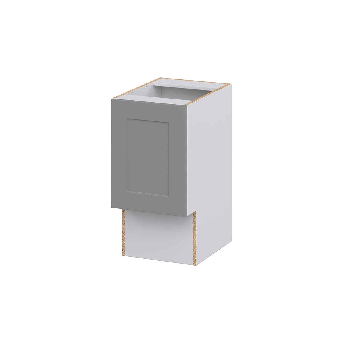 Hugo&Borg Beaumont 15-in W x 34.5-in H x 21-in D Slate Gray Base Fully Assembled Cabinet (Recessed Panel Shaker Door Style)