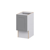Hugo&Borg Beaumont 15-in W x 34.5-in H x 21-in D Slate Gray Base Fully Assembled Cabinet (Recessed Panel Shaker Door Style)