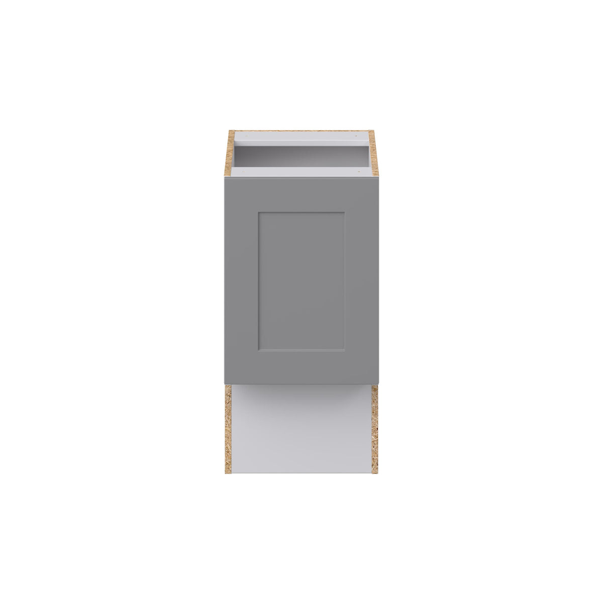 Hugo&Borg Beaumont 15-in W x 34.5-in H x 21-in D Slate Gray Base Fully Assembled Cabinet (Recessed Panel Shaker Door Style)