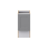 Hugo&Borg Beaumont 15-in W x 34.5-in H x 21-in D Slate Gray Base Fully Assembled Cabinet (Recessed Panel Shaker Door Style)