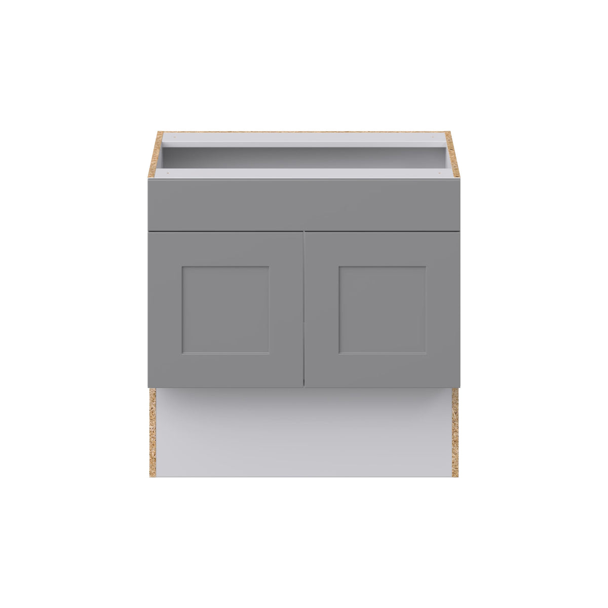 Hugo&Borg Beaumont 30-in W x 30-in H x 21-in D Slate Gray Sink Base Fully Assembled Cabinet (Recessed Panel Shaker Style)