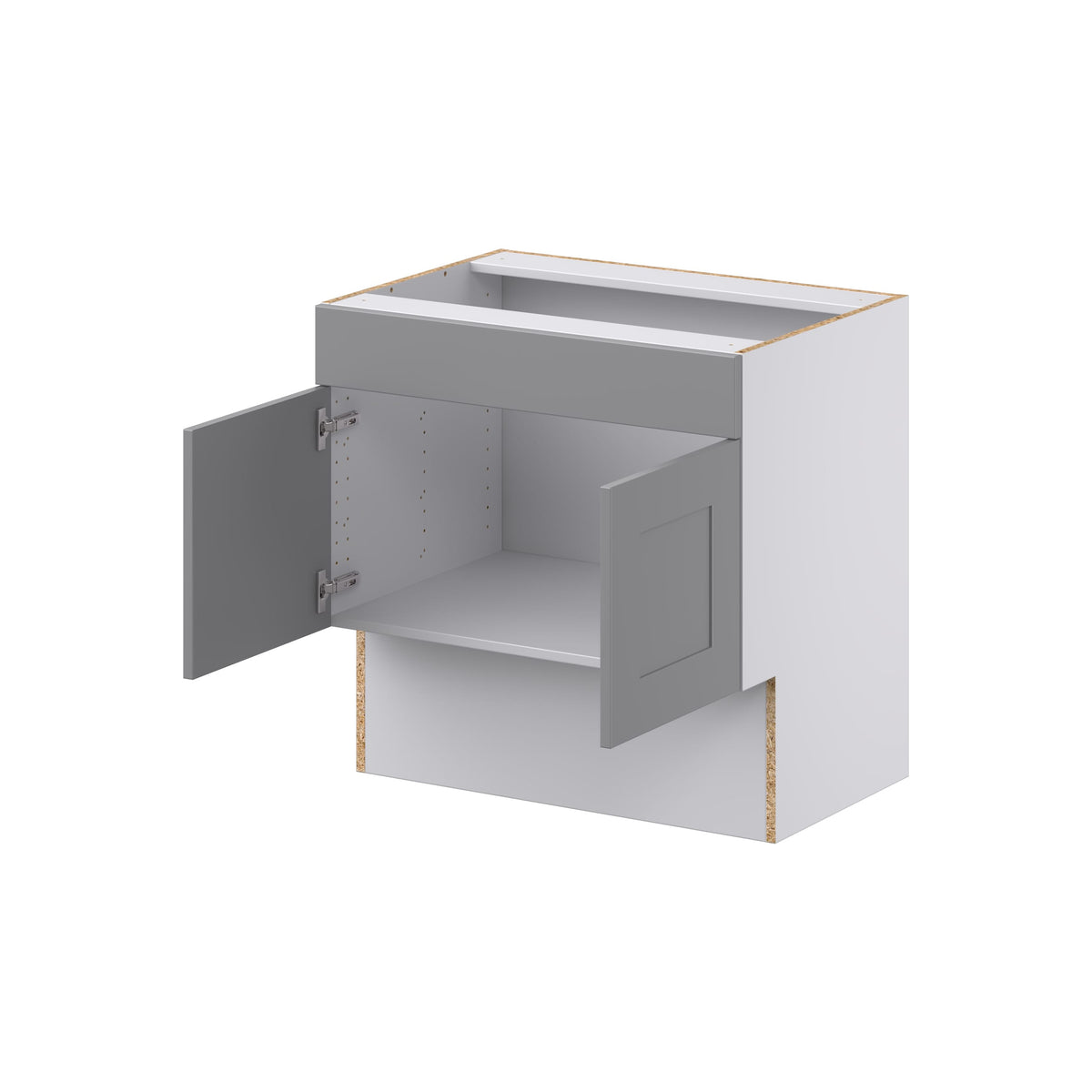 Hugo&Borg Beaumont 30-in W x 30-in H x 21-in D Slate Gray Sink Base Fully Assembled Cabinet (Recessed Panel Shaker Style)