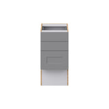 Hugo&Borg Beaumont 15-in W x 30-in H x 21-in D Slate Gray 3-Drawer Base Fully Assembled Cabinet (Recessed Panel Style)