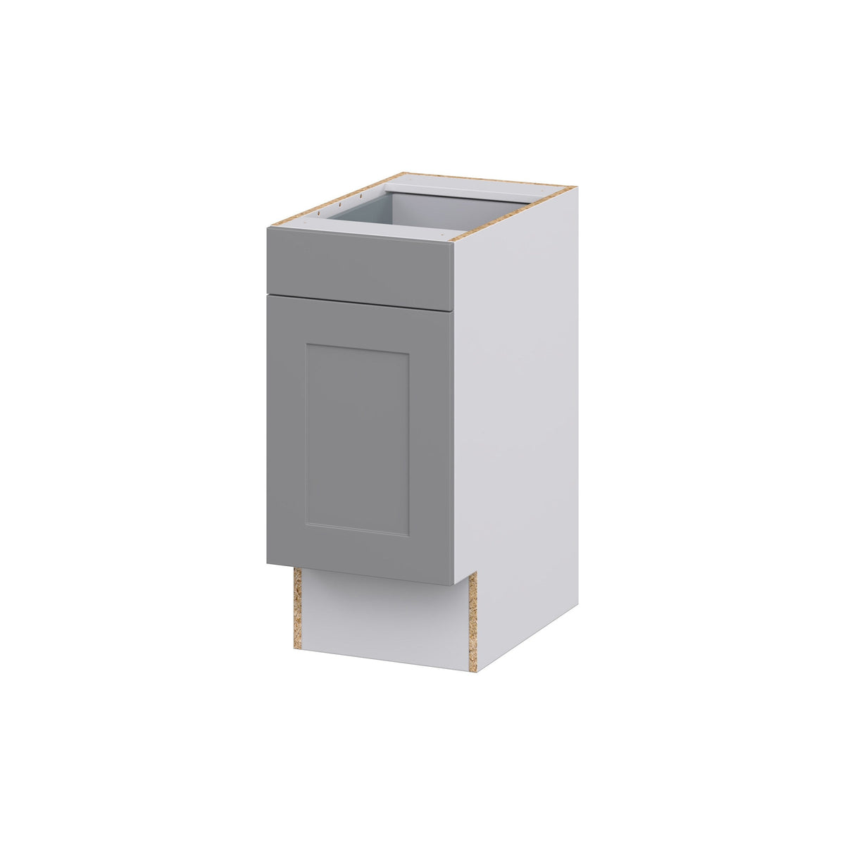 Hugo&Borg Beaumont 15-in W x 34.5-in H x 25-in D Slate Gray 1-Drawer Base Fully Assembled Cabinet (Recessed Panel Shaker Style)