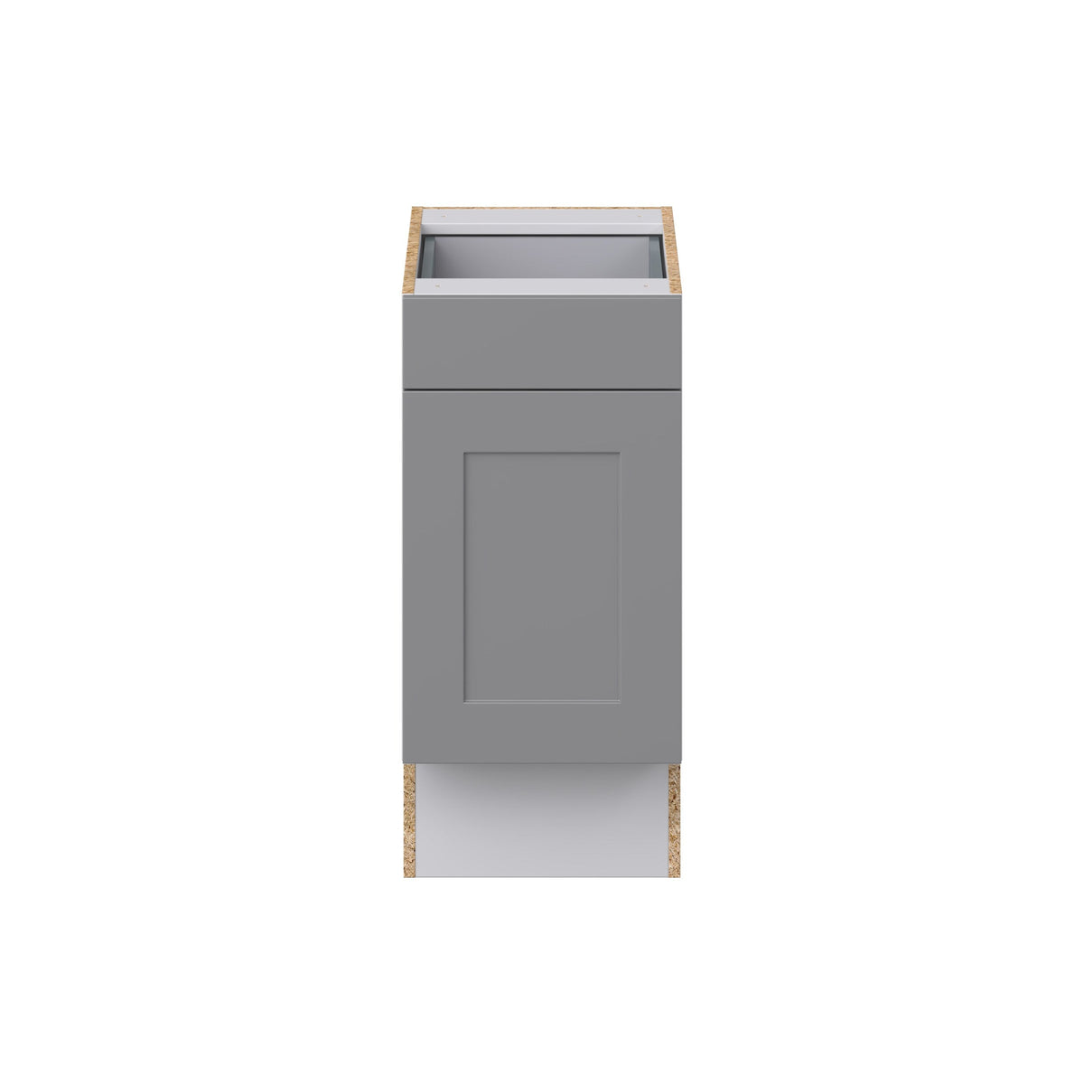 Hugo&Borg Beaumont 15-in W x 34.5-in H x 25-in D Slate Gray 1-Drawer Base Fully Assembled Cabinet (Recessed Panel Shaker Style)