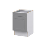 Hugo&Borg Beaumont 21-in W x 34.5-in H x 24-in D Slate Gray 1-Drawer Base Fully Assembled Cabinet (Recessed Panel Shaker Style)