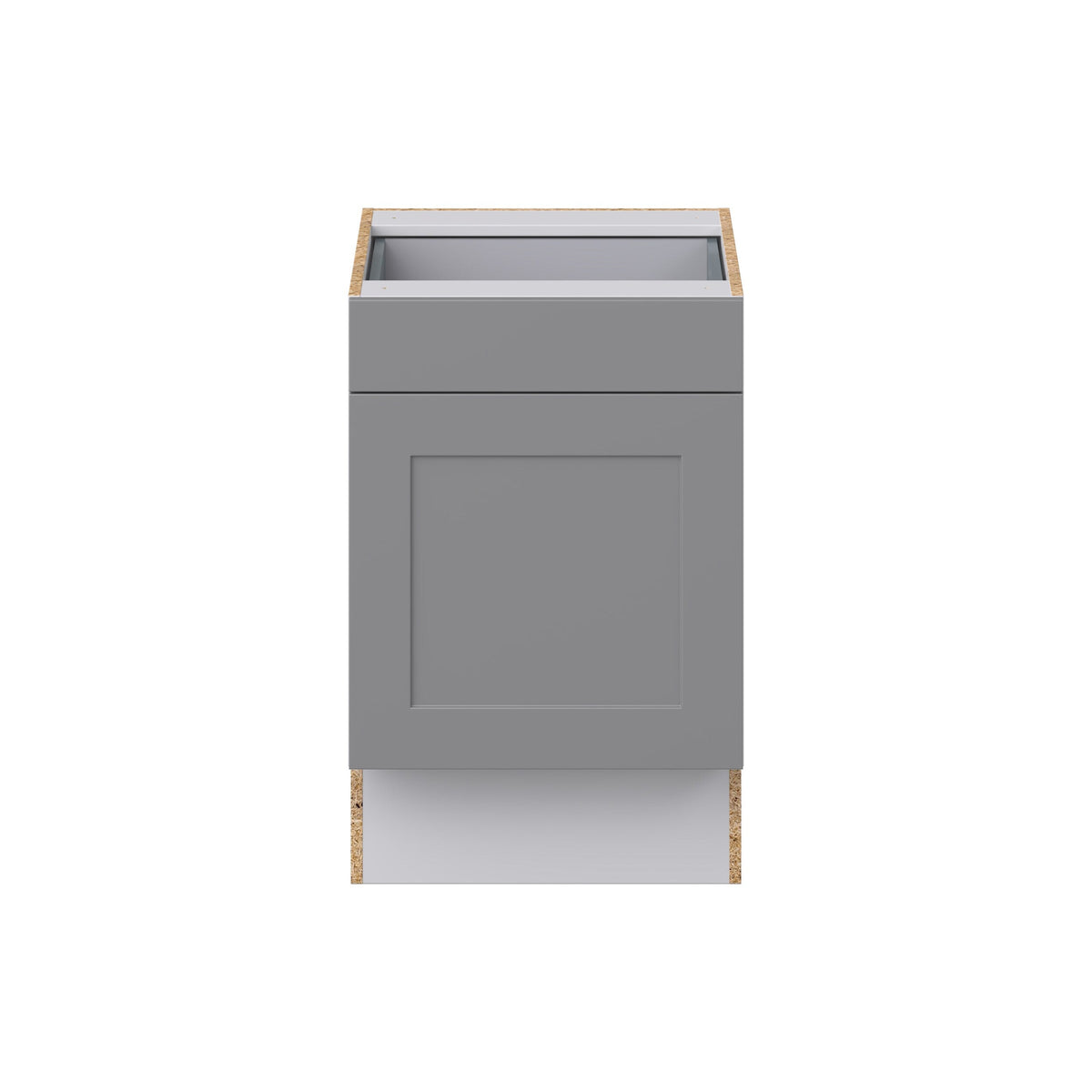 Hugo&Borg Beaumont 21-in W x 34.5-in H x 24-in D Slate Gray 1-Drawer Base Fully Assembled Cabinet (Recessed Panel Shaker Style)