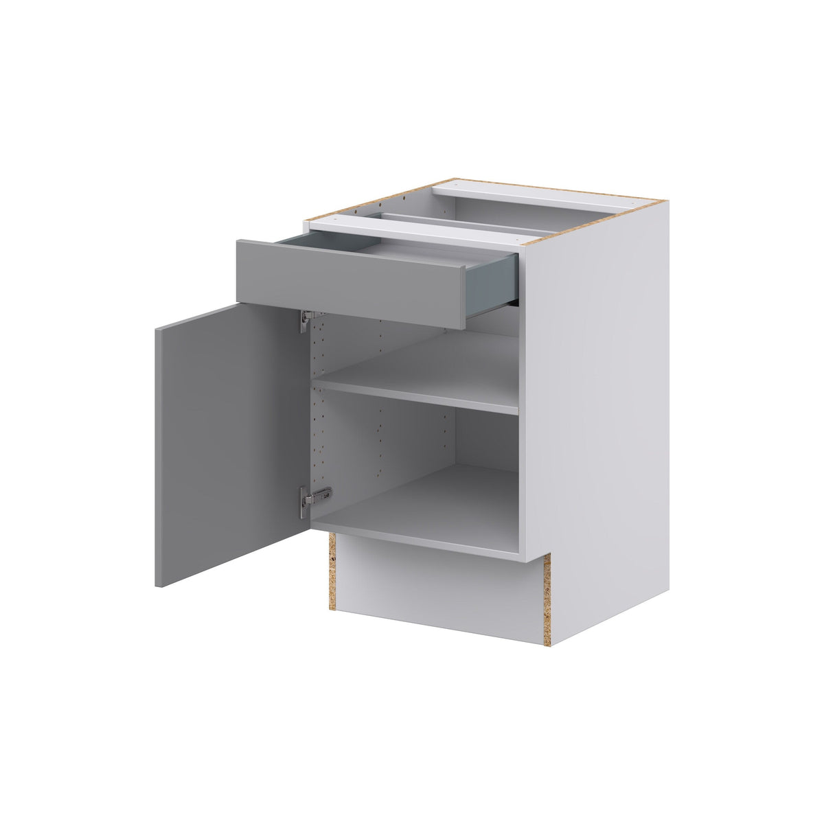 Hugo&Borg Beaumont 21-in W x 34.5-in H x 24-in D Slate Gray 1-Drawer Base Fully Assembled Cabinet (Recessed Panel Shaker Style)