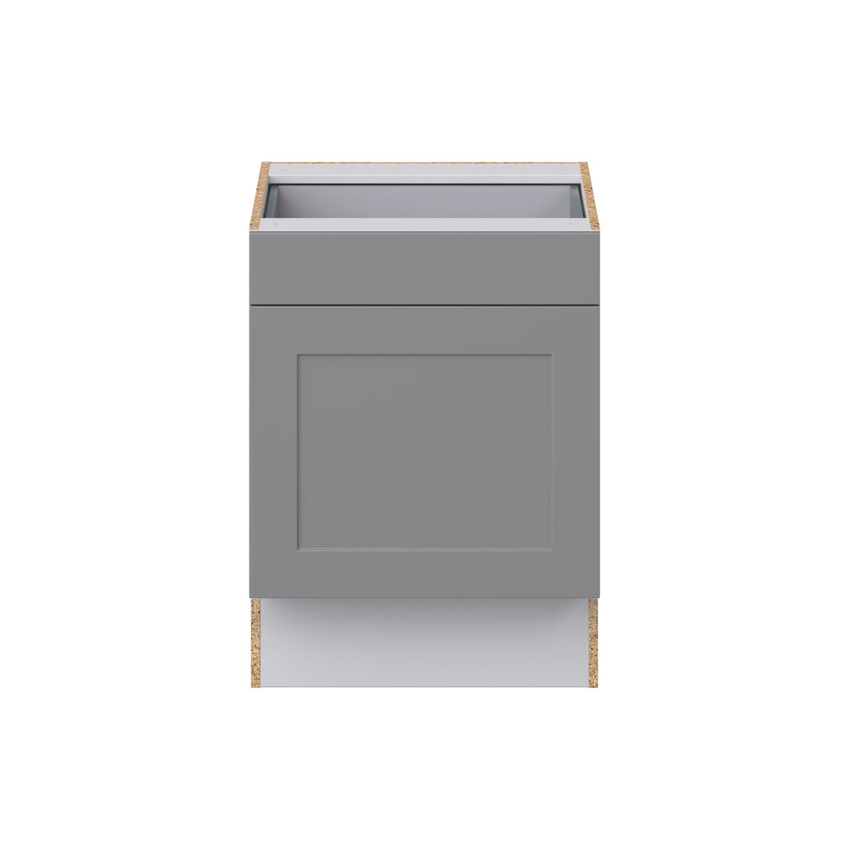 Hugo&Borg Beaumont 24-in W x 34.5-in H x 25-in D Slate Gray 1-Drawer Base Fully Assembled Cabinet (Recessed Panel Shaker Style)