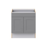Hugo&Borg Beaumont 30-in W x 32.5-in H x 25-in D Slate Gray 1-Drawer Base Fully Assembled Cabinet (Recessed Panel Shaker Style)