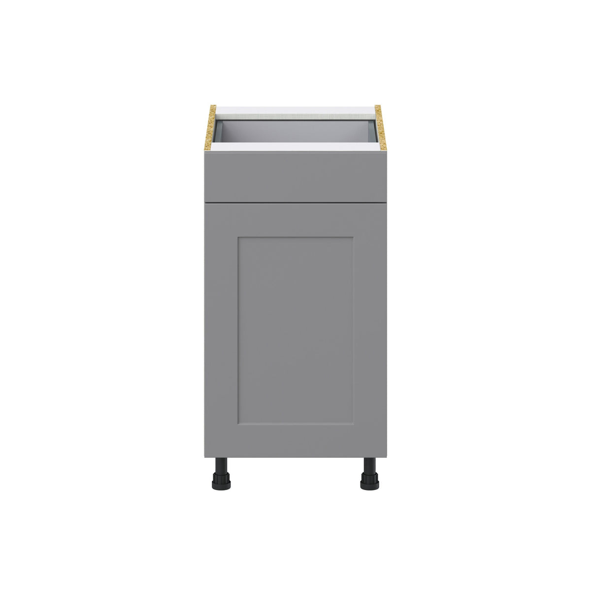 Hugo&Borg Beaumont 18-in W x 34.5-in H x 24-in D Slate Gray 1-Drawer Pull-out Cabinet Base Fully Assembled Cabinet (Recessed Panel Style)