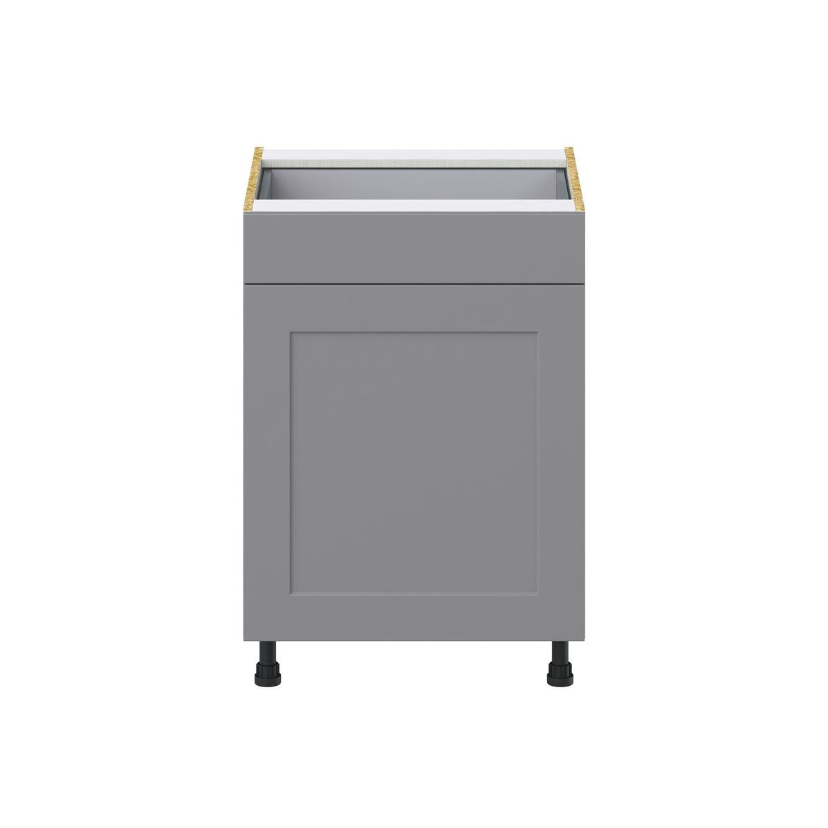 Hugo&Borg Beaumont 24-in W x 34.5-in H x 25-in D Slate Gray 1-Drawer Pull-out Cabinet Base Fully Assembled Cabinet (Recessed Panel Style)