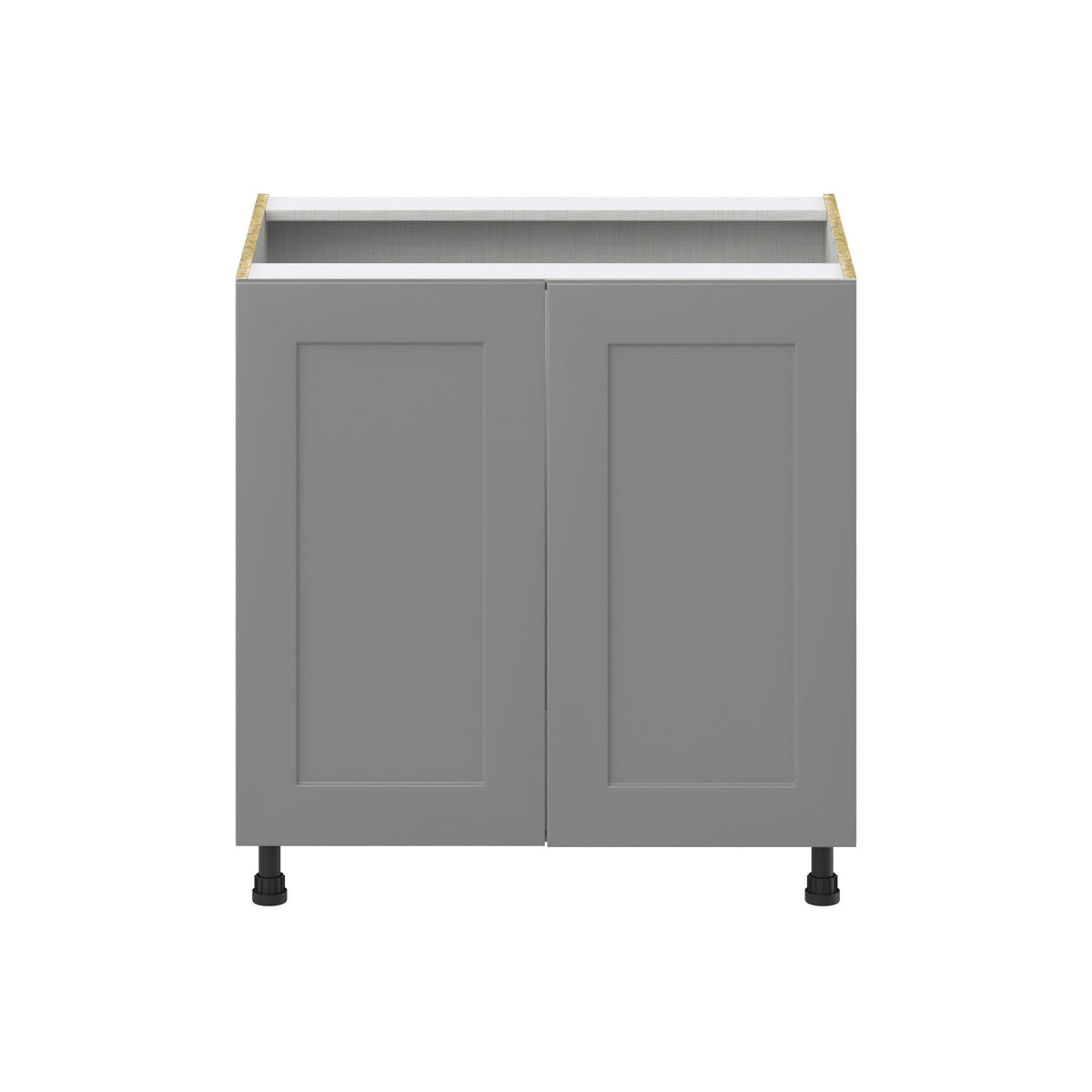Hugo&Borg 33-in W x 34.5-in H x 24-in D Slate Gray Sink Base Fully Assembled Cabinet (Recessed Panel Shaker Style)