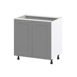 Hugo&Borg 33-in W x 34.5-in H x 24-in D Slate Gray Sink Base Fully Assembled Cabinet (Recessed Panel Shaker Style)