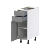 Hugo&Borg 12-in W x 34.5-in H x 24-in D Slate Gray 2-Drawers Base Fully Assembled Cabinet (Recessed Panel Shaker Style)