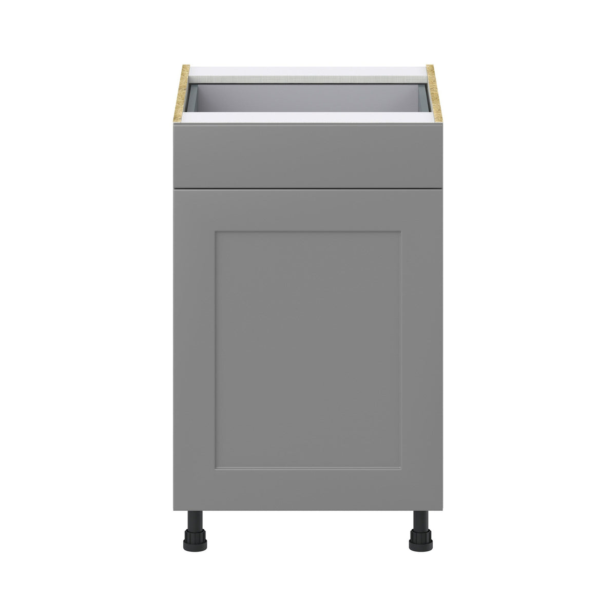 Hugo&Borg Beaumont 21-in W x 34.5-in H x 24-in D Slate Gray 1-Drawer Base Fully Assembled Cabinet (Recessed Panel Shaker Style)