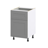 Hugo&Borg Beaumont 21-in W x 34.5-in H x 25-in D Slate Gray 1-Drawer Base Fully Assembled Cabinet (Recessed Panel Shaker Style)