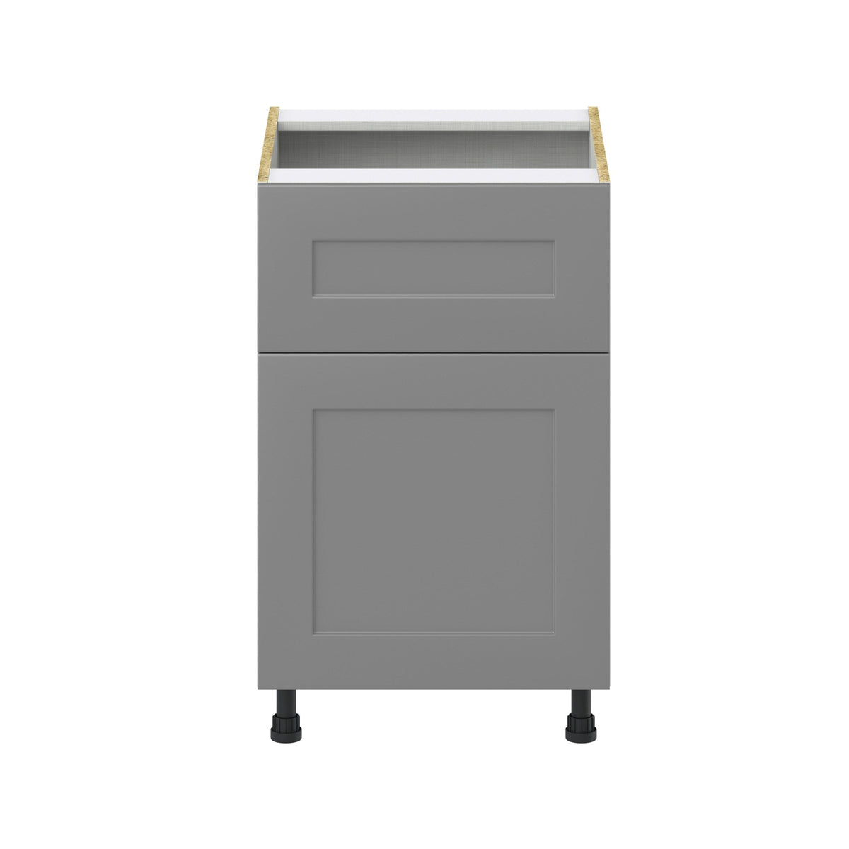 Hugo&Borg Beaumont 21-in W x 34.5-in H x 25-in D Slate Gray 1-Drawer Base Fully Assembled Cabinet (Recessed Panel Shaker Style)