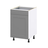 Hugo&Borg Beaumont 21-in W x 34.5-in H x 24-in D Slate Gray 1-Drawer Base Fully Assembled Cabinet (Recessed Panel Shaker Style)
