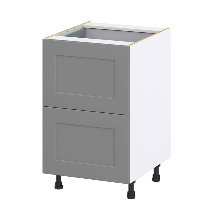 Hugo&Borg Beaumont 21-in W x 34.5-in H x 24-in D Slate Gray 3-Drawer Base Fully Assembled Cabinet (Recessed Panel Style)