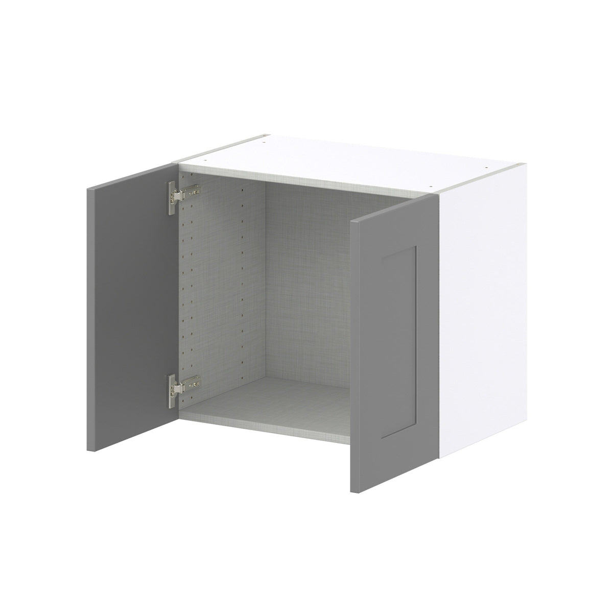 Hugo&Borg Beaumont 24-in W x 20-in H x 14-in D Slate Gray Wall Fully Assembled Cabinet (Recessed Panel Shaker Door Style)