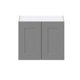 Hugo&Borg Beaumont 24-in W x 20-in H x 14-in D Slate Gray Wall Fully Assembled Cabinet (Recessed Panel Shaker Door Style)