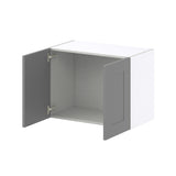 Hugo&Borg 27-in W x 20-in H x 14-in D Slate Gray Wall Fully Assembled Cabinet (Recessed Panel Shaker Door Style)