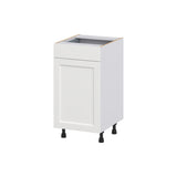 Hugo&Borg Riviera 18-in W x 34.5-in H x 21-in D Bright White 1-Drawer Base Fully Assembled Cabinet (Recessed Panel Shaker Door Style)