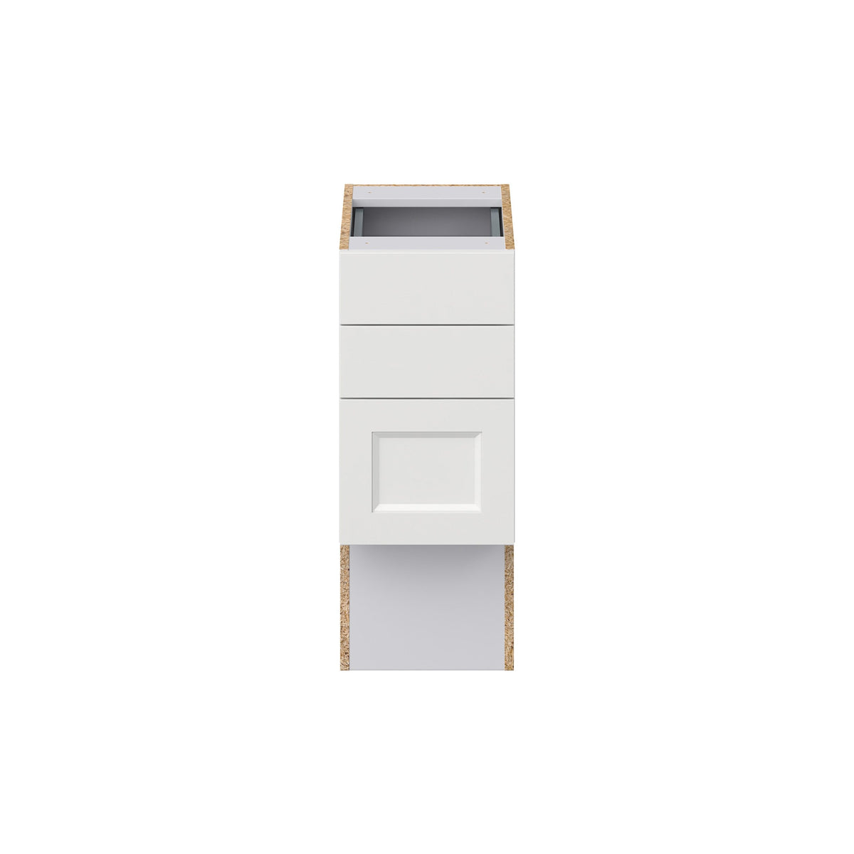 Hugo&Borg Riviera 12-in W x 30-in H x 21-in D Bright White 4-Drawer Base Fully Assembled Cabinet (Recessed Panel Style)
