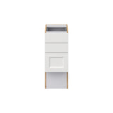 Hugo&Borg Riviera 12-in W x 30-in H x 21-in D Bright White 4-Drawer Base Fully Assembled Cabinet (Recessed Panel Style)