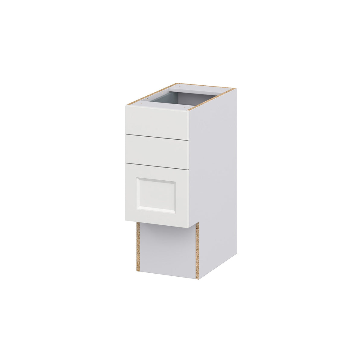 Hugo&Borg Riviera 12-in W x 30-in H x 21-in D Bright White 4-Drawer Base Fully Assembled Cabinet (Recessed Panel Style)