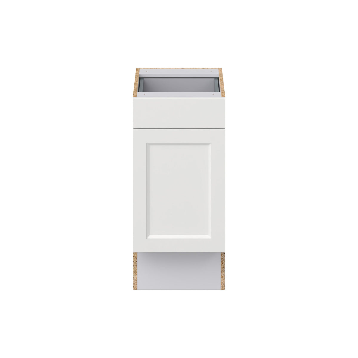 Hugo&Borg Riviera 15-in W x 34.5-in H x 24-in D Bright White 1-Drawer Base Fully Assembled Cabinet (Recessed Panel Shaker Door Style)