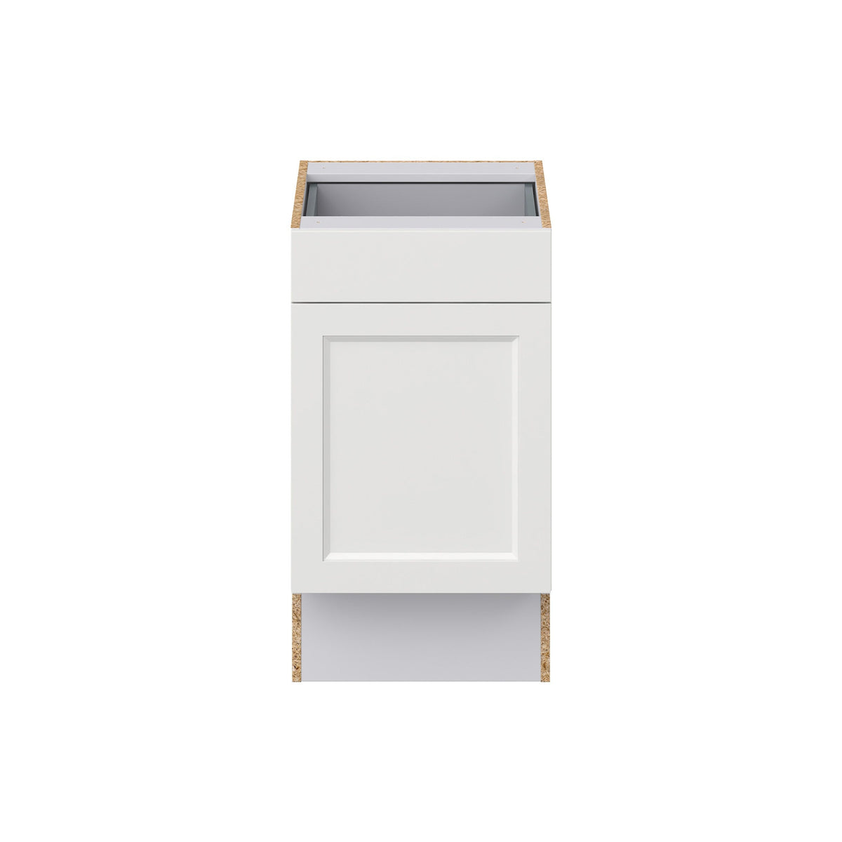 Hugo&Borg Riviera 18-in W x 34.5-in H x 25-in D Bright White 1-Drawer Base Fully Assembled Cabinet (Recessed Panel Shaker Door Style)