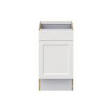 Hugo&Borg Riviera 18-in W x 34.5-in H x 25-in D Bright White 1-Drawer Base Fully Assembled Cabinet (Recessed Panel Shaker Door Style)