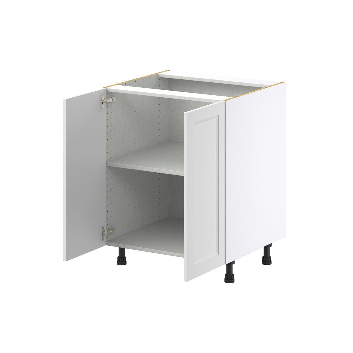 Hugo&Borg Riviera 27-in W x 34.5-in H x 24-in D Bright White Base Fully Assembled Cabinet (Recessed Panel Shaker Door Style)