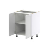 Hugo&Borg Riviera 27-in W x 34.5-in H x 24-in D Bright White Base Fully Assembled Cabinet (Recessed Panel Shaker Door Style)