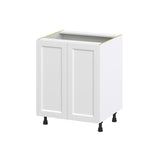 Hugo&Borg Riviera 27-in W x 34.5-in H x 24-in D Bright White Base Fully Assembled Cabinet (Recessed Panel Shaker Door Style)