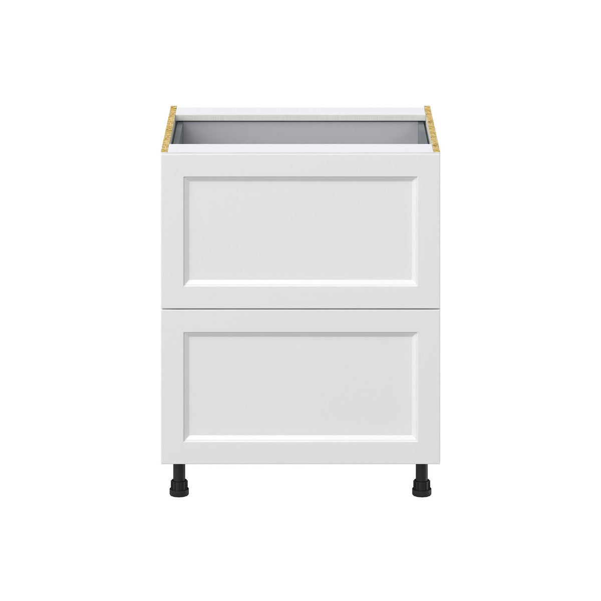 Hugo&Borg Riviera 27-in W x 34.5-in H x 24-in D Bright White 3-Drawer Base Fully Assembled Cabinet (Recessed Panel Style)